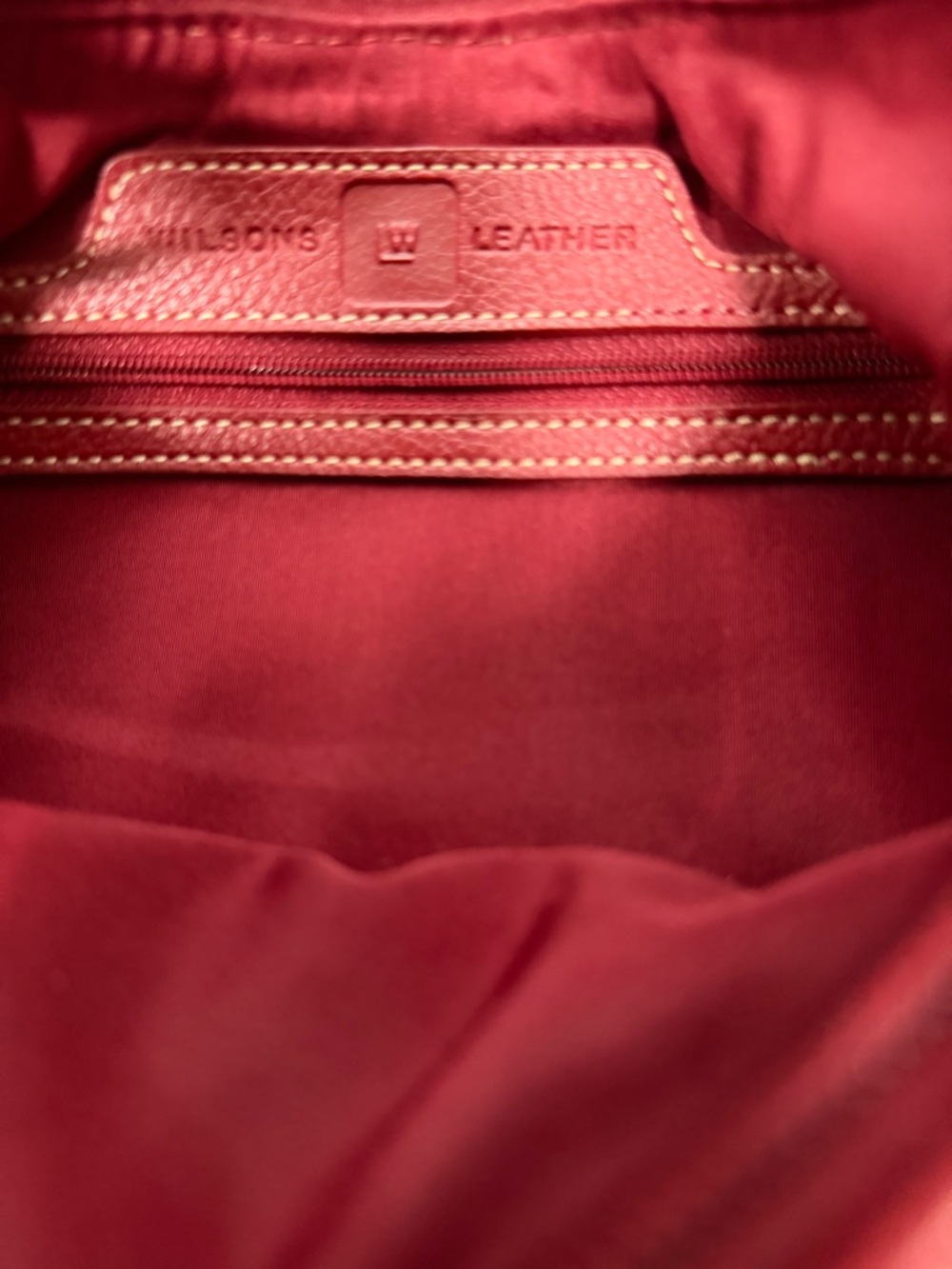 Wilsons Leather Red Mini Shoulder Bag Braided Strap Y2K - Picture 7 of 9